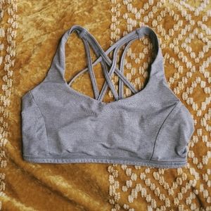 Lululemon Gray Free To Be Serene Strappy Sports Bra